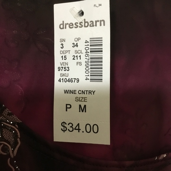 Roz & Ali Women’s Mauve Floral Scoop Neck 3/4 Sleeve Blouse~Size Petite Medium - Picture 3 of 9